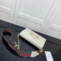 Gucci GG Women Gucci Horsebit 1955 Small Bag White Leather (8)