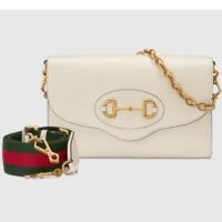 Gucci GG Women Gucci Horsebit 1955 Small Bag White Leather (8)