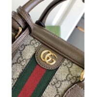 Gucci GG Women Ophidia Medium GG Top Handle Bag Beige Ebony Supreme (1)