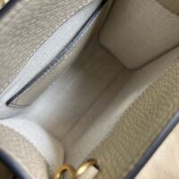 Gucci Unisex Mini Tote Bag Interlocking G Beige White GG Supreme Canvas (2)