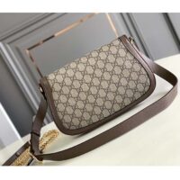 Gucci Women GG Blondie Mini Shoulder Bag Beige Ebony GG Supreme Canvas (1)