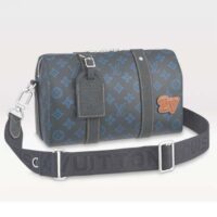 Louis Vuitton LV Unisex City Keepall Bag Blue Monogram Coated Canvas (1)