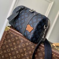 Louis Vuitton LV Unisex City Keepall Bag Blue Monogram Coated Canvas (1)