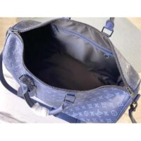 Louis Vuitton LV Unisex Keepall Bandoulière 50 Navy Blue Cabin Monogram Shadow Cowhide (1)