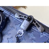 Louis Vuitton LV Unisex Keepall Bandoulière 50 Navy Blue Cabin Monogram Shadow Cowhide (1)