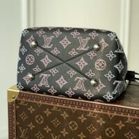 Louis Vuitton LV Women Bella Bucket Bag Black Perforated Mahina Calf Leather (2)