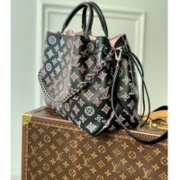 Louis Vuitton LV Women Bella Tote Black Perforated Mahina Calf Leather (1)