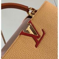 Louis Vuitton LV Women Capucines MM Handbag Beige Brown Taurillon Leather (3)