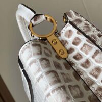 Louis Vuitton LV Women Capucines Mini Handbag Beige Brown Brilliant Alligator Leather (4)