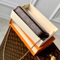 Louis Vuitton LV Women Félicie Pochette Pink Brown Monogram Coated Canvas (1)