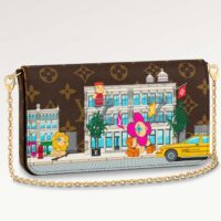 Louis Vuitton LV Women Félicie Pochette Yellow Brown Monogram Coated Canvas (1)