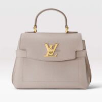 Louis Vuitton LV Women Lockme Ever Mini Handbag Greige Grained Calf Leather (8)