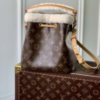 Louis Vuitton LV Women NéoNoé BB Bucket Bag Monogram Coated Canvas Shearling (1)