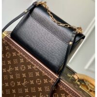 Louis Vuitton LV Women Twist MM Handbag Black Epi Grained Cowhide (1)