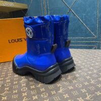 Louis Vuitton Unisex LV Ruby Flat Half Boot Electric Blue Vinyl Elastic Stopper Rubber (1)