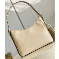 Louis Vuitton Women LV CarryAll PM Handbag Crème Beige Embossed Supple Grained Cowhide (7)