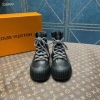 Louis Vuitton Women LV Ruby Flat Ranger Black Calf Leather Bicolor Laces Rubber (5)