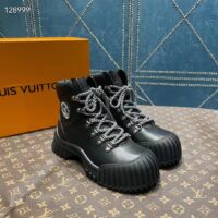 Louis Vuitton Women LV Ruby Flat Ranger Black Calf Leather Bicolor Laces Rubber (5)