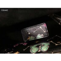 Dior Women CD Mini Lady Dior Bag Black Calfskin Multicolor Pixel Zodiac Print (9)