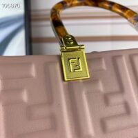 Fendi Women FF Sunshine Medium Pink Leather Shopper (7)