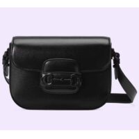 Gucci GG Women Horsebit 1955 Small Shoulder Bag Black Leather (1)