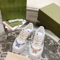 Gucci Unisex GG Sneaker White Leather Mid heel Interlocking G 5.6 Cm Heel (10)