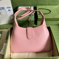 Gucci Women GG Aphrodite Medium Shoulder Bag Light Pink Soft Leather (4)