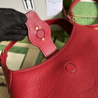 Gucci Women GG Aphrodite Medium Shoulder Bag Red Soft Leather Double G (1)