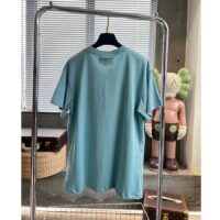 Gucci Women GG HA HA HA Cherry T-Shirt Light Blue Medium Cotton Jersey Crewneck (6)