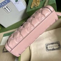 Gucci Women GG Matelassé Leather Small Bag Pink GG Double G (4)