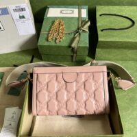 Gucci Women GG Matelassé Leather Small Bag Pink GG Double G (4)