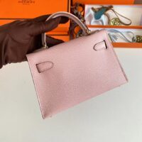 Hermes Women Mini Kelly 20 Bag Epsom Leather Gold Hardware-Pink (8)