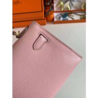 Hermes Women Mini Kelly 20 Bag Suede Leather Gold Hardware-Pink (11)