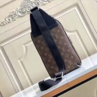 Louis Vuitton LV Unisex Avenue Sling Bag Brown Monogram Macassar Coated Canvas Cowhide (8)