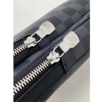 Louis Vuitton LV Unisex Avenue Sling Bag Grey Damier Graphite Coated Canvas Cowhide (10)