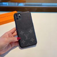 Louis Vuitton LV Unisex IPhone 13 Pro Bumper Coated Canvas Calf Leather