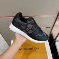 Louis Vuitton LV Unisex Run Away Sneaker Black Maxi Damier Embossed Grained Calf (11)