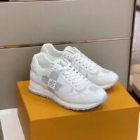 Louis Vuitton LV Unisex Run Away Sneaker White Maxi Damier Embossed Grained Calf (10)