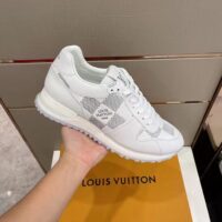 Louis Vuitton LV Unisex Run Away Sneaker White Maxi Damier Embossed Grained Calf (10)