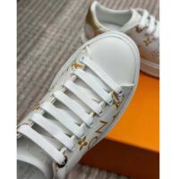 Louis Vuitton LV Unisex Time Out Sneaker Gold Monogram Debossed Calf Leather (4)