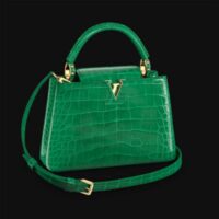 Louis Vuitton LV Women Capucines BB Handbag Green Crocodilien Brillant Savoir Faire (2)