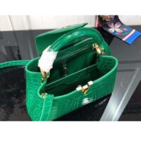 Louis Vuitton LV Women Capucines BB Handbag Green Crocodilien Brillant Savoir Faire (2)