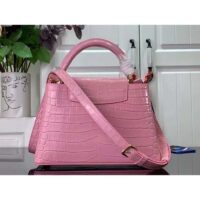 Louis Vuitton LV Women Capucines BB Handbag Pink Crocodilien Brillant Savoir Faire (8)