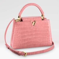 Louis Vuitton LV Women Capucines BB Handbag Pink Crocodilien Brillant Savoir Faire (8)