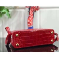 Louis Vuitton LV Women Capucines BB Handbag Red Crocodilien Brillant Savoir Faire (5)