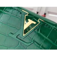 Louis Vuitton LV Women Capucines Mini Handbag Green Crocodilien Brillant Savoir Faire (1)