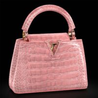 Louis Vuitton LV Women Capucines Mini Handbag Pink Crocodilien Brillant Savoir Faire (6)