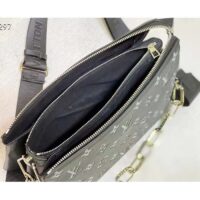 Louis Vuitton LV Women Coussin MM Handbag Black Gray Lambskin (8)