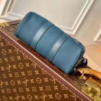 Louis Vuitton Unisex Keepall XS Travel Bag Blue Aerogram Cowhide Leather (2)