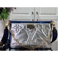 Louis Vuitton Unisex LV Maxi Multi-Pochette Accessoires Navy Blue Silver Recycled Nylon Econyl (2)